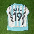 Lionel Messi Argentina 2006 World Cup Retro Long Sleeve Football Jersey