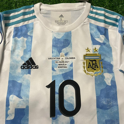 Lionel Messi Argentinien Copa America 2021 Heimtrikot Trikot Maglia Fußballtrikot