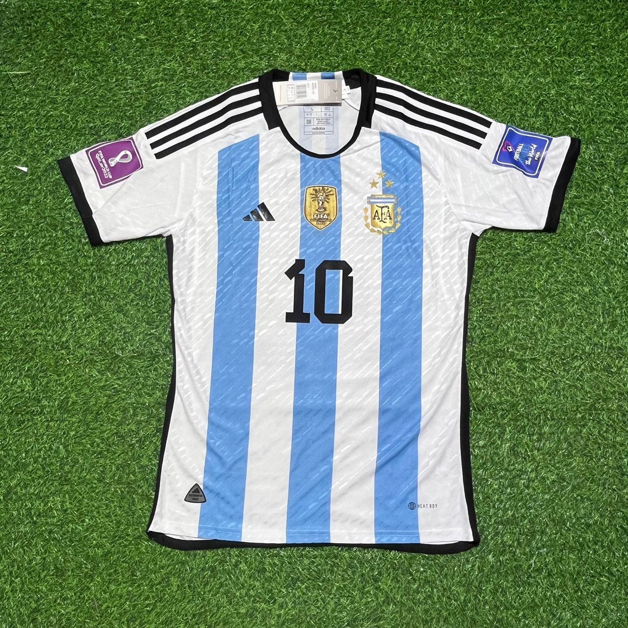 Lionel Messi 10- Argentina 2022 Qatar World Cup Champion Home Jersey Maillot Trikot Maglia Soccer Shirt