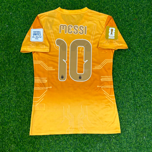Lionel Messi Argentine Coupe du Monde 2026 Édition Spéciale Dorée Maillot de Football Trikot Maillot