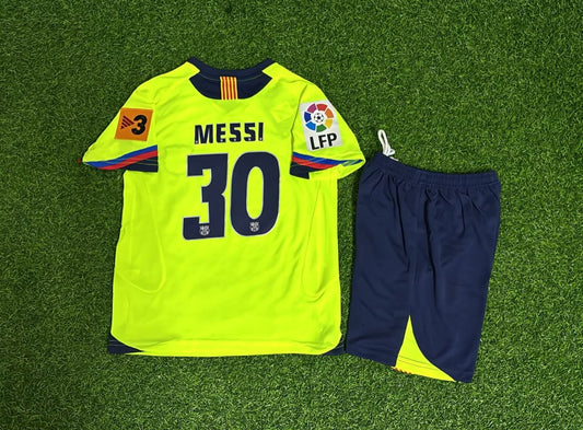 Ensemble maillot de football rétro Lionel Messi Barcelone 2005 2006 pour enfant