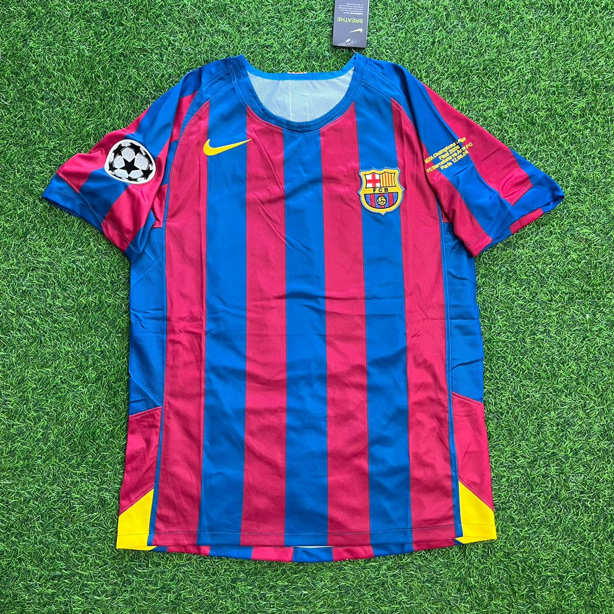 Lionel Messi #30 Barcelona 2006 Champions League Final Retro Football Jersey Soccer Shirt