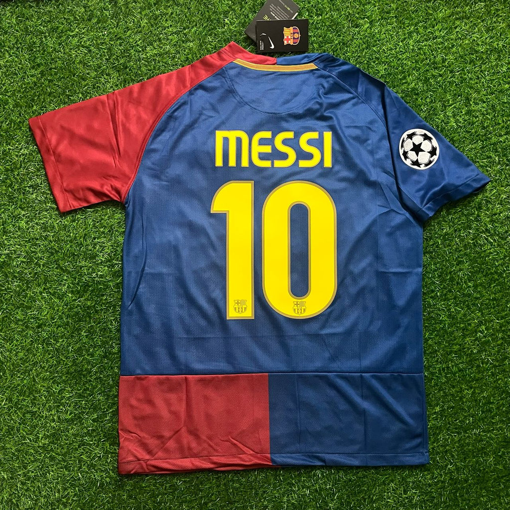 Lionel Messi Barcelona 2009 Roma Final Retro Jersey Trikot Maillot
