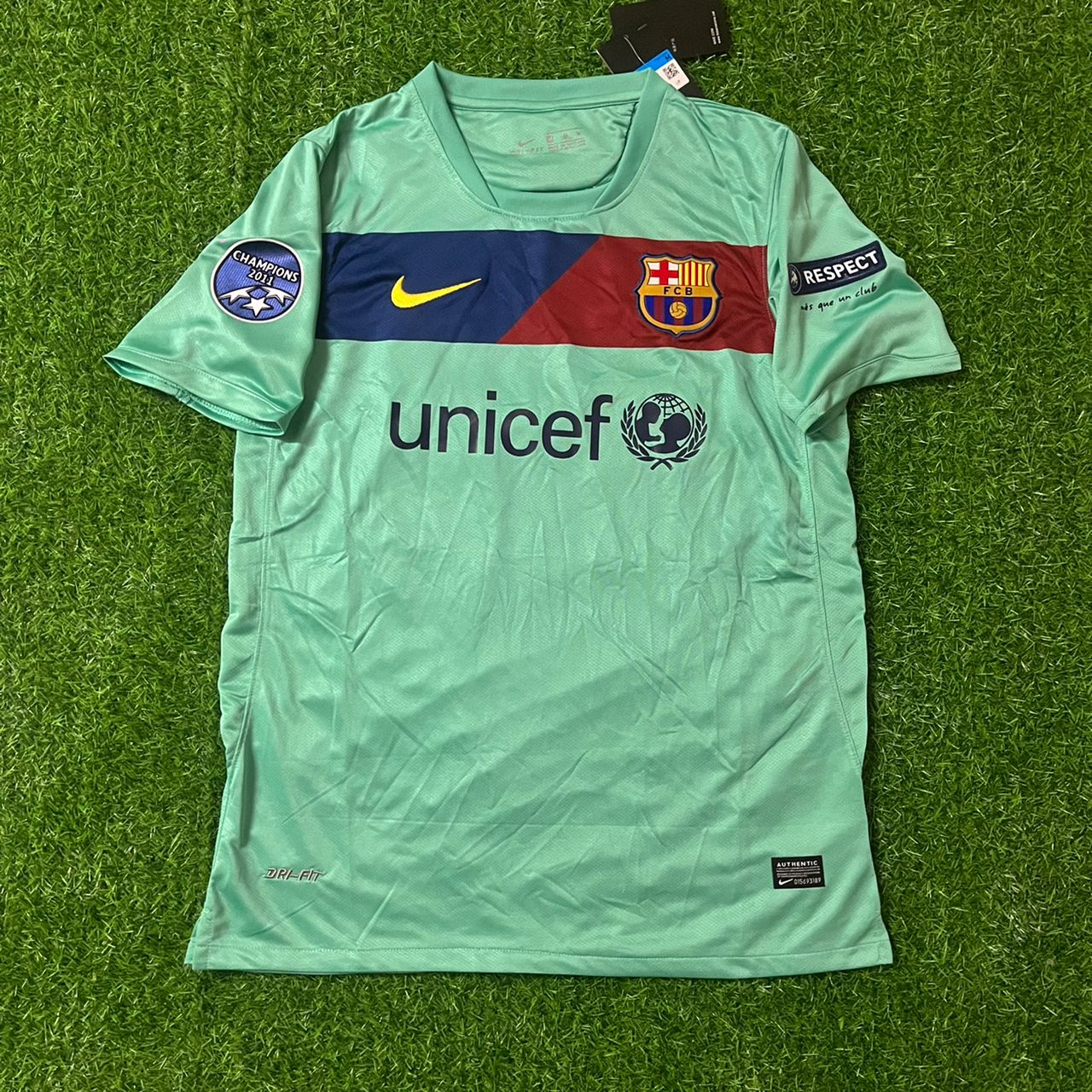 Maillot Rétro Domicile Bleu Rouge Lionel Messi 10 - Barcelone 2011/2012