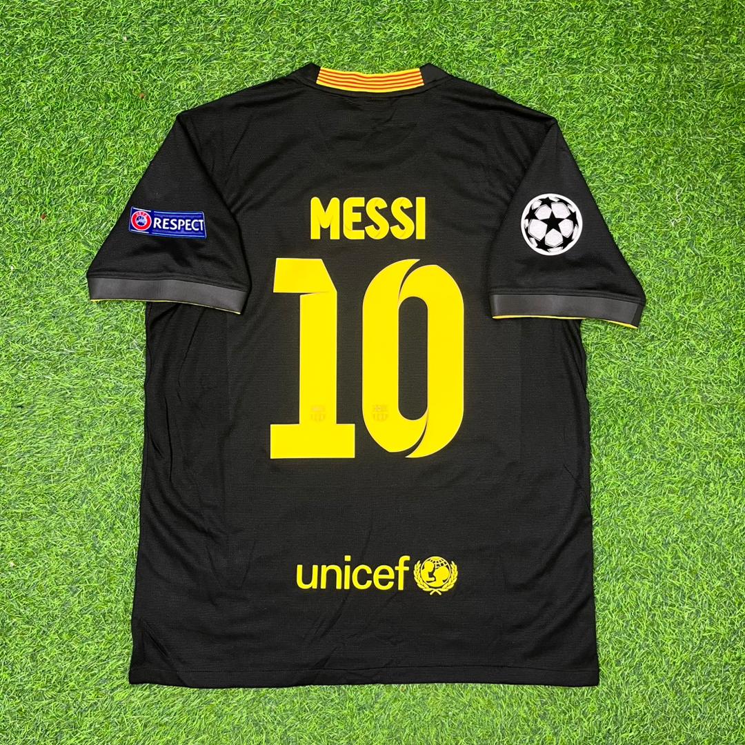 Maillot de football rétro noir Lionel Messi #10 Barcelone 2013-2014