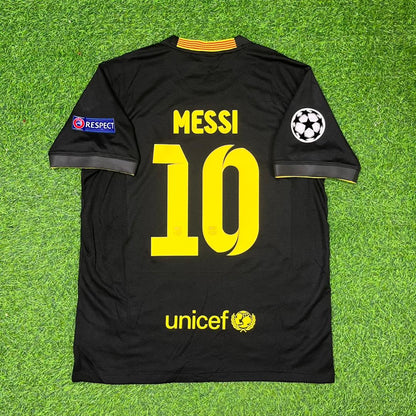 Maillot de football rétro noir Lionel Messi #10 Barcelone 2013-2014