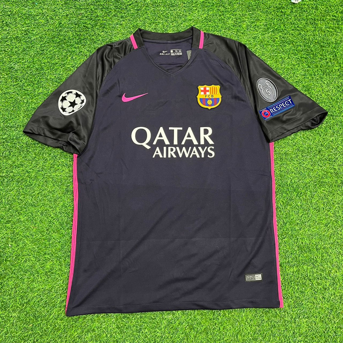 Lionel Messi Barcelone 2014/15 Maillot Rétro Noir Rose Maillot Trikot Maglia