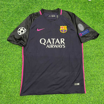 Lionel Messi Barcelone 2014/15 Maillot Rétro Noir Rose Maillot Trikot Maglia