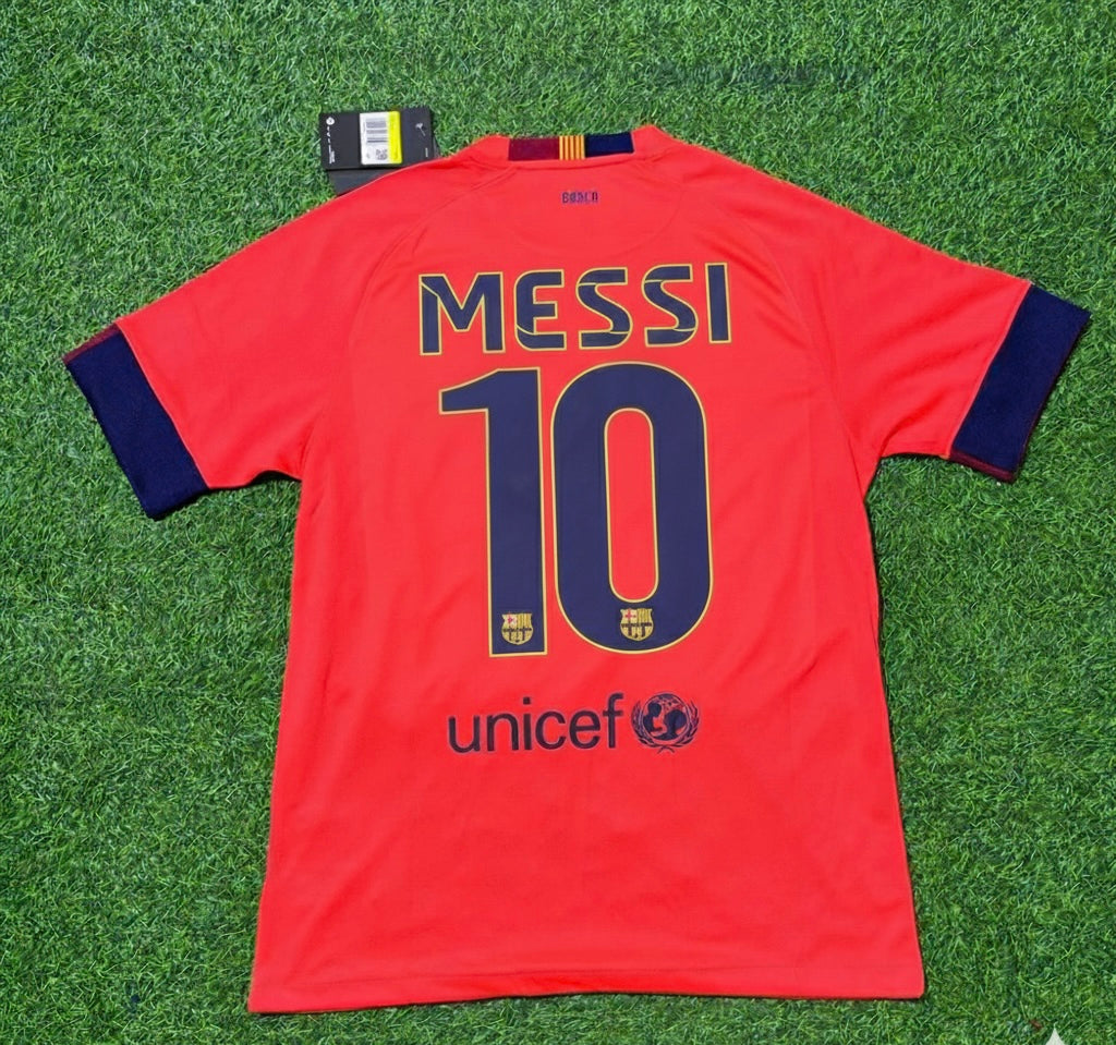 Lionel Messi 10 - Tenue du FC Barcelone 2014, saison rétro, maillot