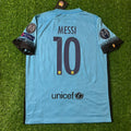 Lionel Messi Barcelona 2015-2016 Champions League Retro Jersey
