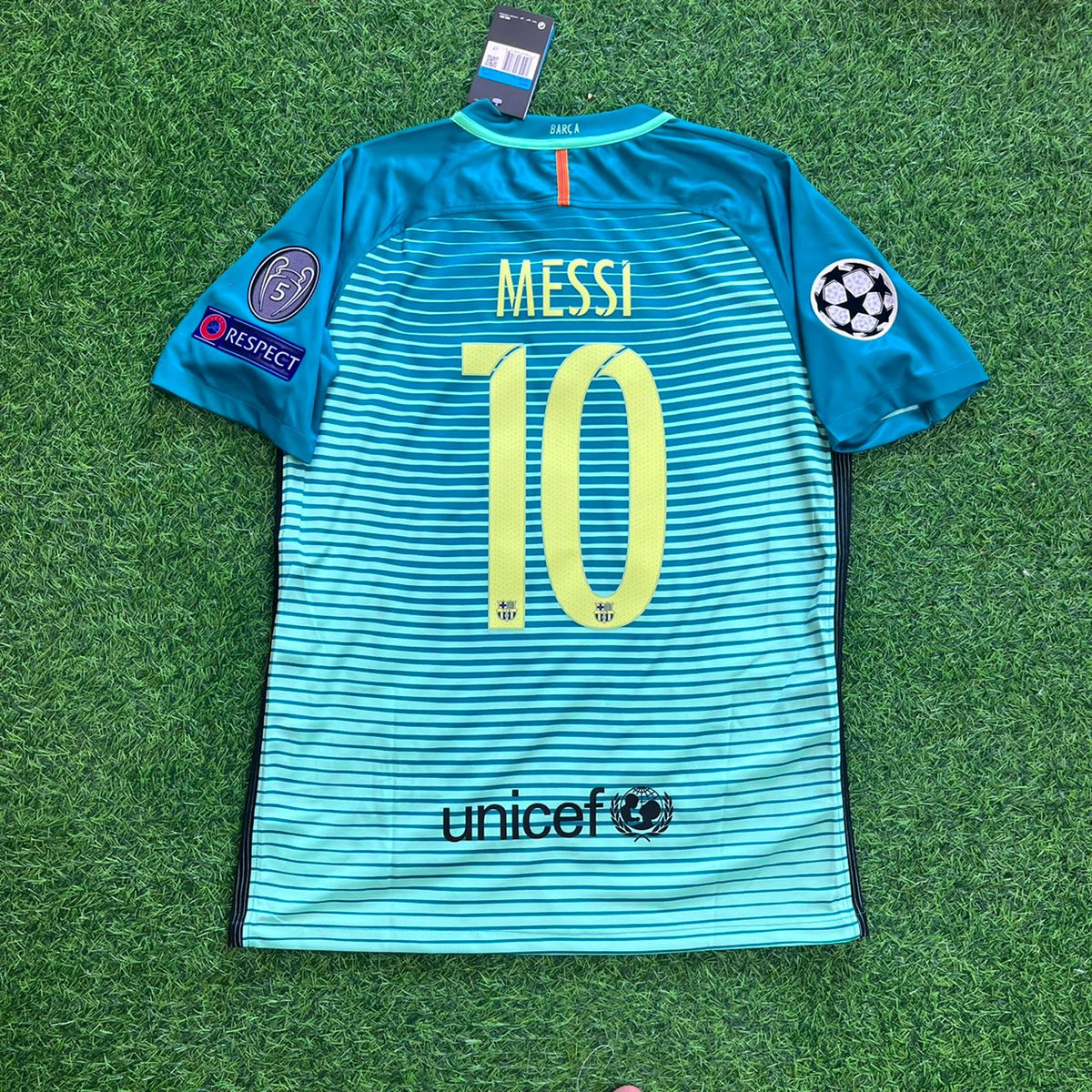 Lionel Messi #10 – Barcelona 2016/17 Away Retro Jersey Trikot Maillot Soccer Shirt