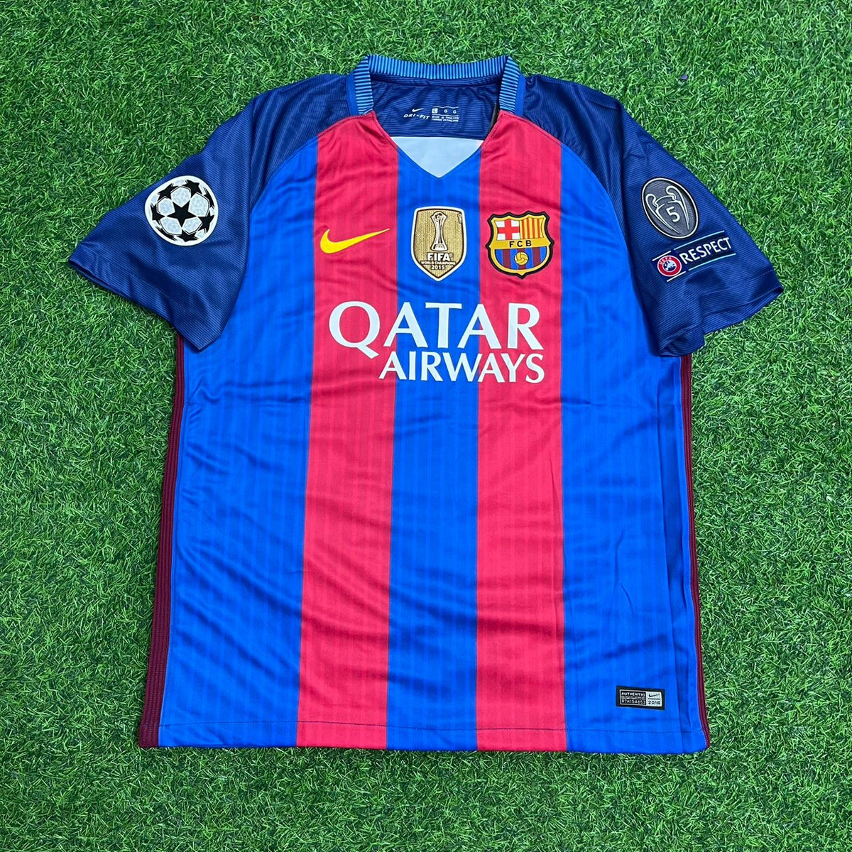 Lionel Messi Barcelona 2016–2017 Home Retro Football Jersey Kit