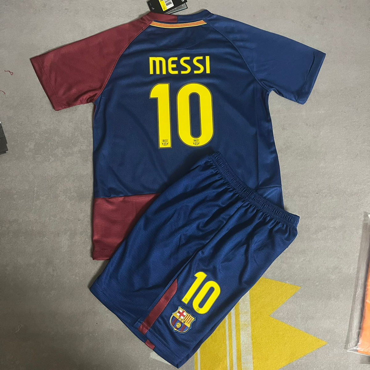 Lionel Messi Barcelone Finale Ligue des Champions Domicile Kit Enfant Maillot Enfant Maillot Enfant (3-13 ans) Maillot de Foot