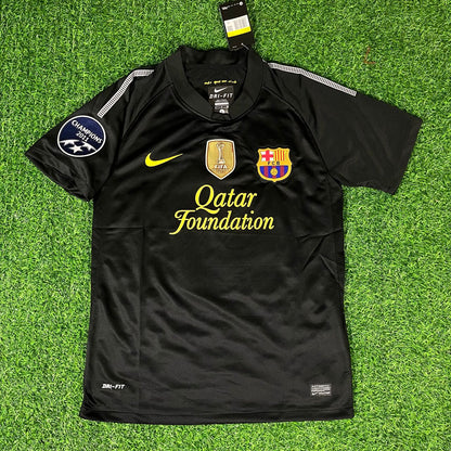 David Villa Black Barcelona 2011/12 Retro Kit Shirt Jersey Trikot Maglia Soccer Shirt