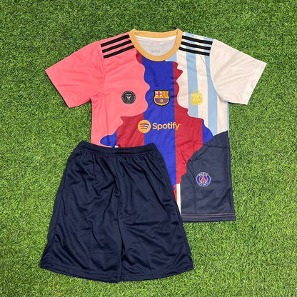 Lionel Messi GOAT Combo 2025 Alle Teams Special Kinder Trikot Maillot Fußballtrikot