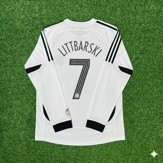 Pierre Littbarski Deutschland WM Langarm Trikot Retro Weiß