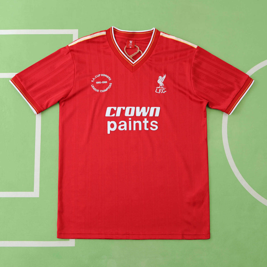 Liverpool 1985-1986 Season Home Red Retro Football Jersey Trikot Maillot