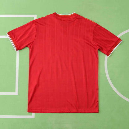 Camiseta de fútbol retro roja de local del Liverpool, temporada 1985-1986