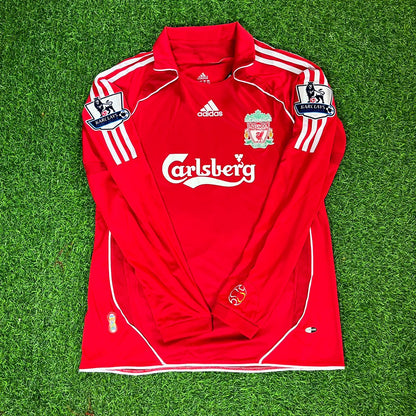 Peter Crouch Liverpool 2007-2008 Red Retro Kit Jersey Trikot Maillot Soccer Shirt