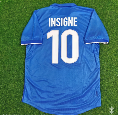 Lorenzo Insigne Italy Home Blue Retro Football Jersey