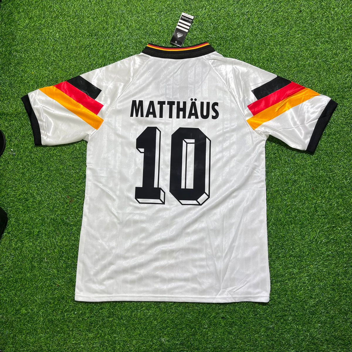 Lothar Matthäus Allemagne Allemagne Allemagne 1992 Maillot de football rétro blanc