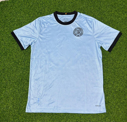 Germany 125th Year Special Clear Blue Retro Football Jersey