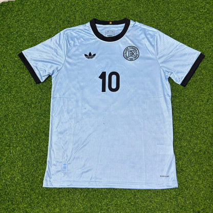Uli Hoeness Germany 125th Year Special Clear Blue Retro Football Jersey
