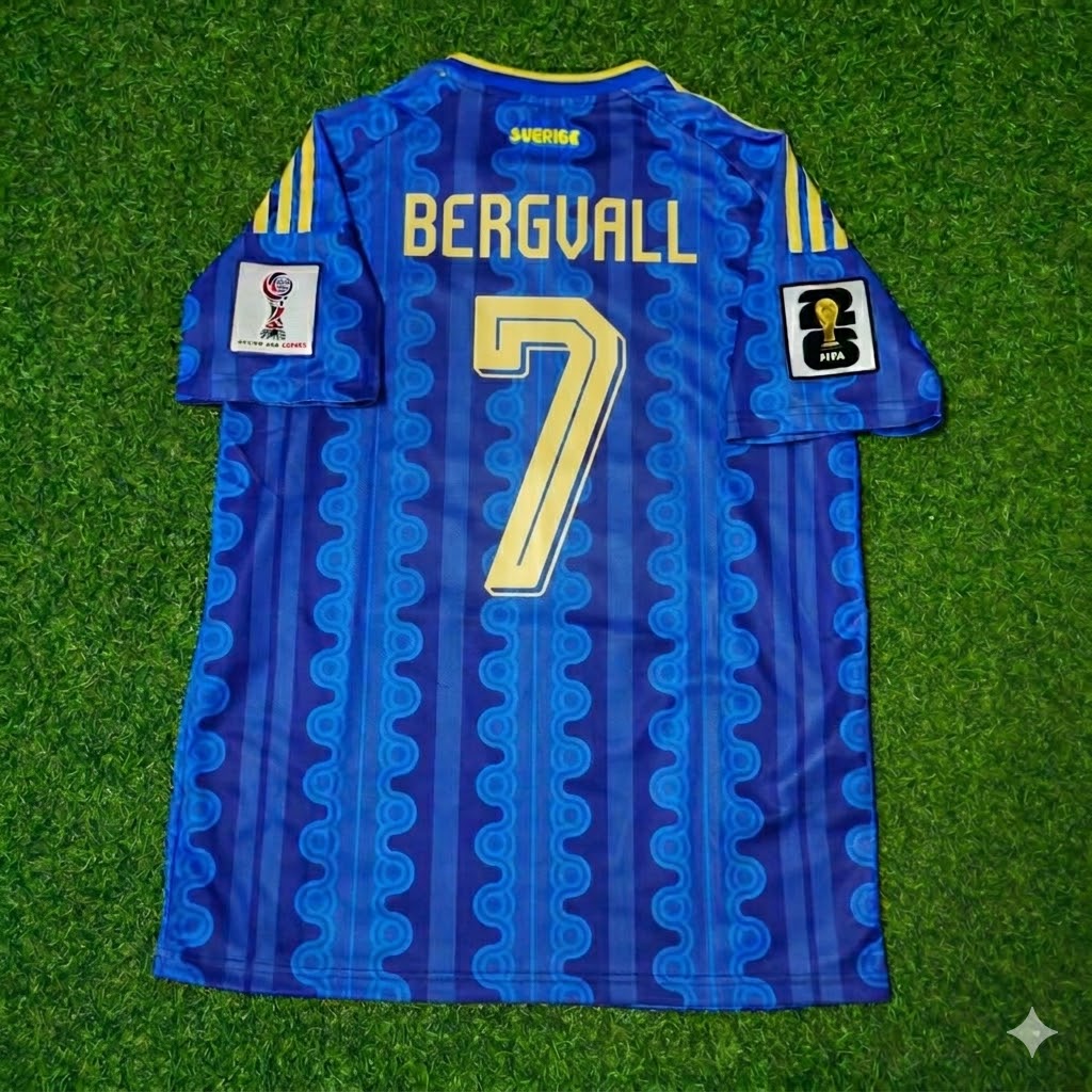 Lucas Bergvall #7 Sweden World Cup 2026 Trikot Jersey
