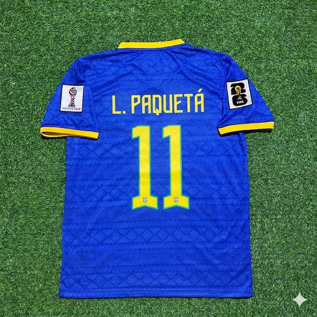 Lucas Paquetá 11- Brazil 2026 World Cup Blue New Season Football Jersey