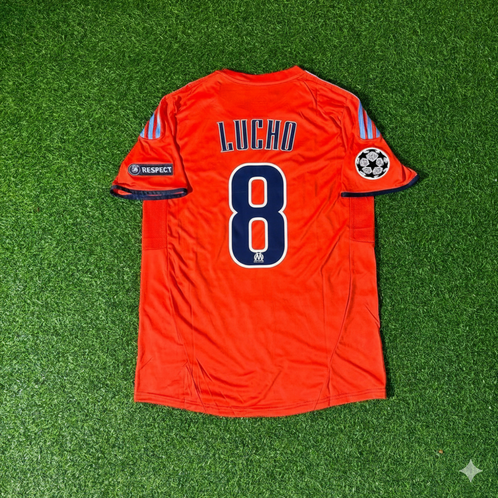 Maillot de football rétro de Marseille – Lucho Gonzalez