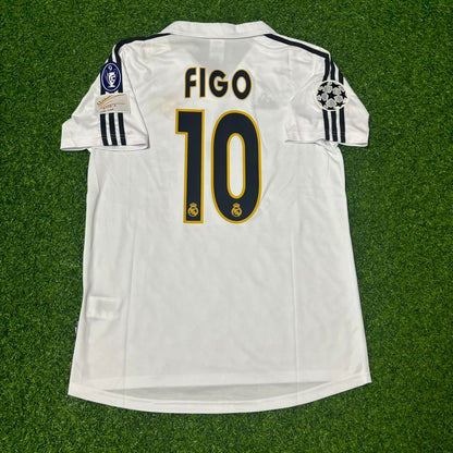 Luís Figo #10 Real Madrid 2003 2004 White Home Retro Jersey Shirt Trikot