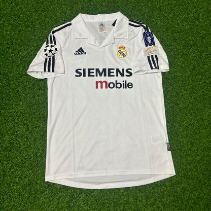 Luís Figo #10 Real Madrid 2003 2004 White Home Retro Jersey Shirt Trikot