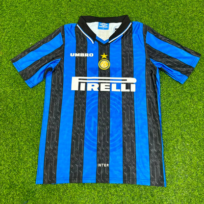 Luis Figo Inter Home Retro Football Jersey