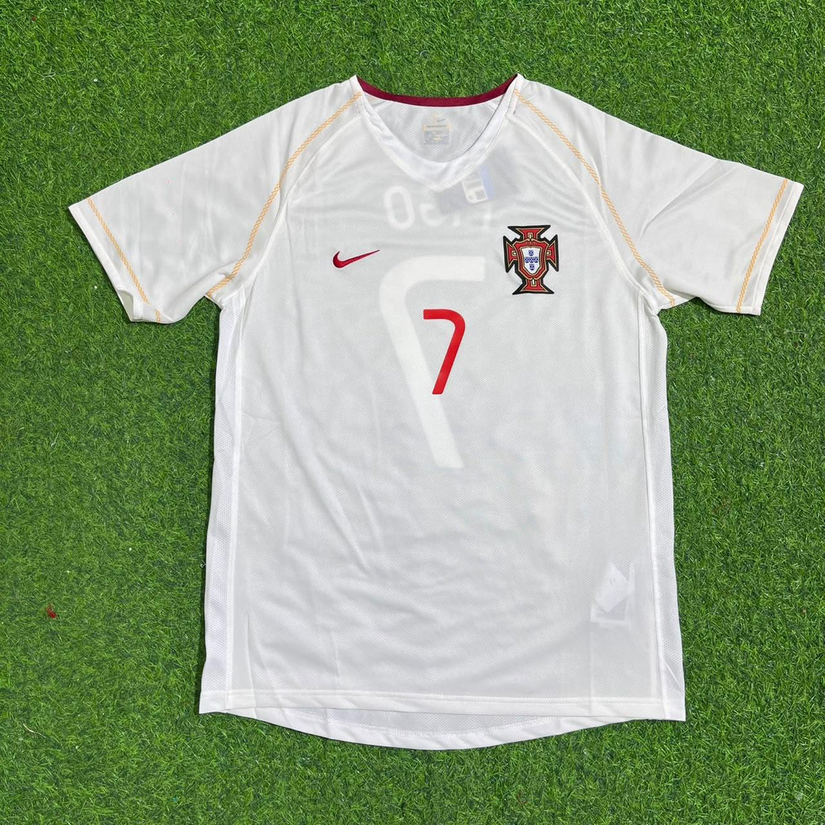 Luis Figo Portugal 2002 Retro White Debut Football Jersey