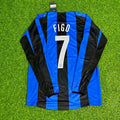 Luis Figo Inter Mailand 2004/2005 Langarm Retro-Fußballtrikot-Set
