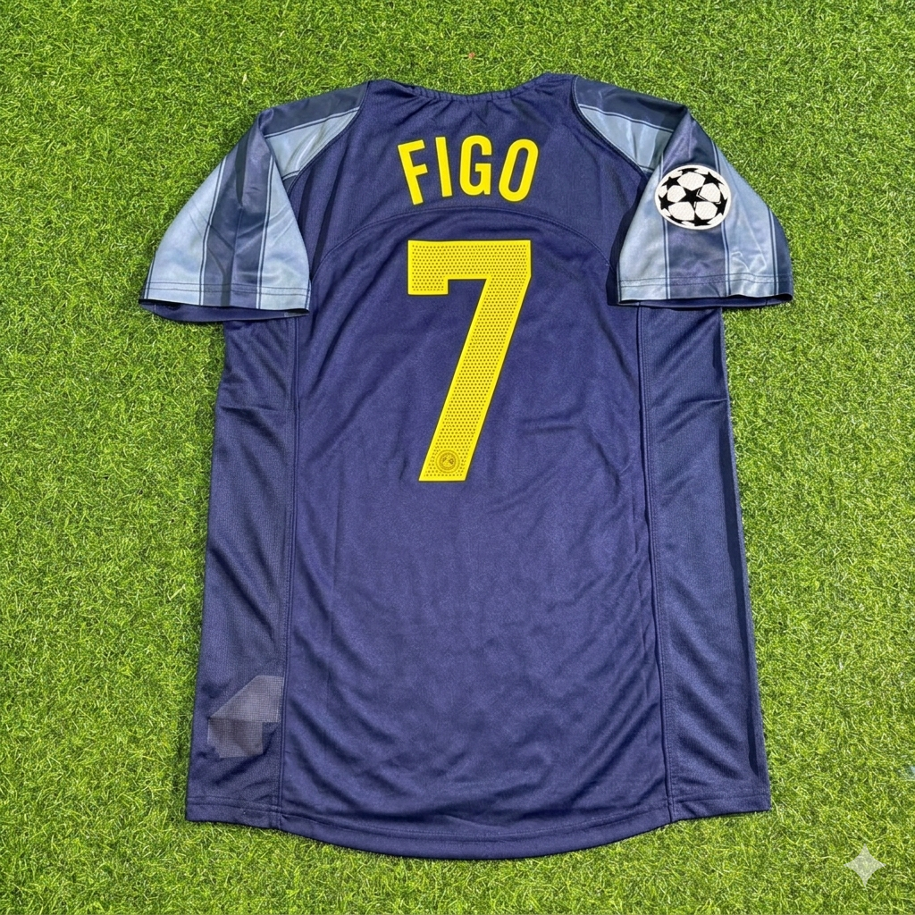 Maillot de football rétro Luis Figo #7 Inter Milan 2004-05