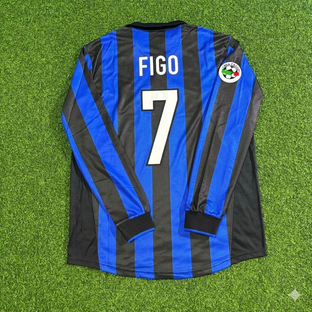 Luis Figo - Inter Retro Jersey Trikot Maillot Maglia Soccer Shirt