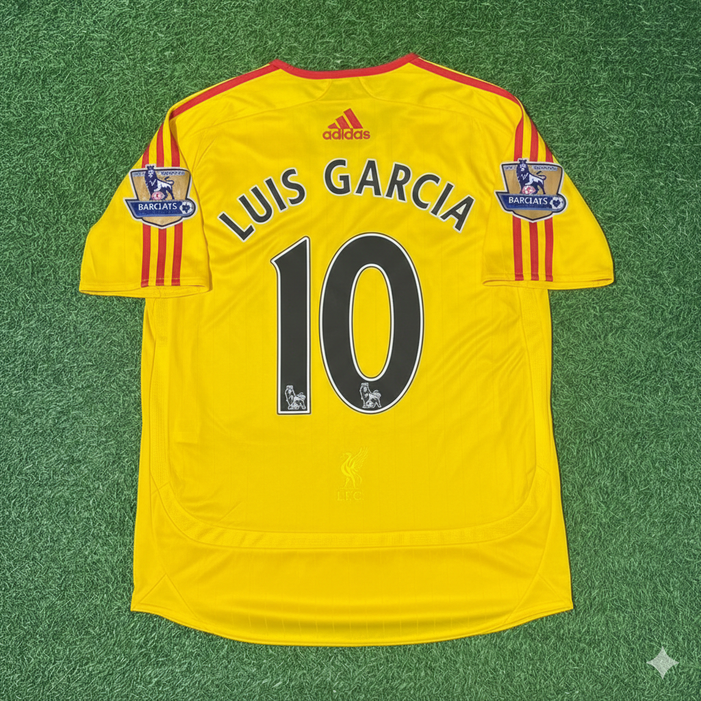 Liverpool 2006/07 Yellow Retro Football Jersey – Luis Garcia