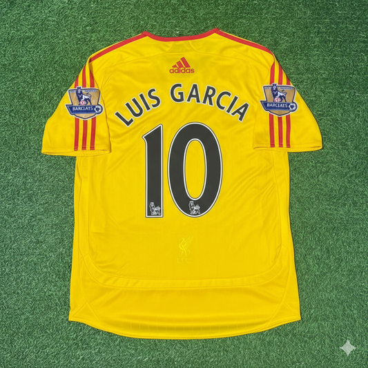 Maillot de football rétro Liverpool 2006/07 jaune – Luis Garcia