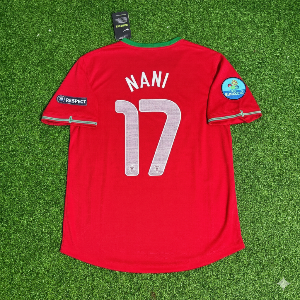 Luis Nani Portugal Euro 2012 Rotes Retro Fußballtrikot-Set