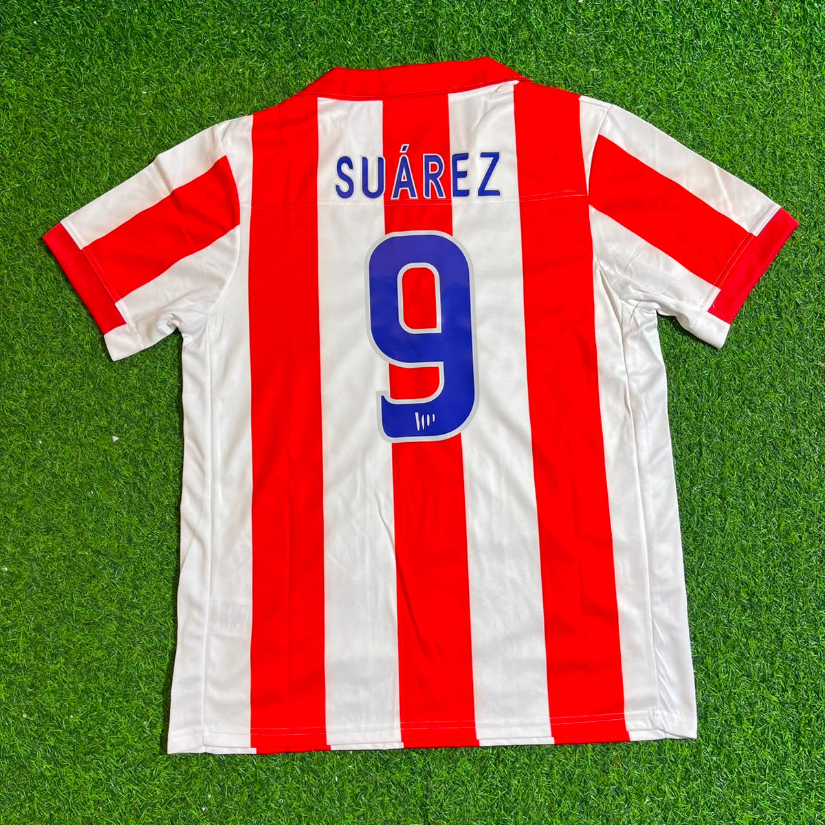 Luis Suarez Atletico de Madrid Retro Soccer Kit Jersey Trikot Maglia Shirt