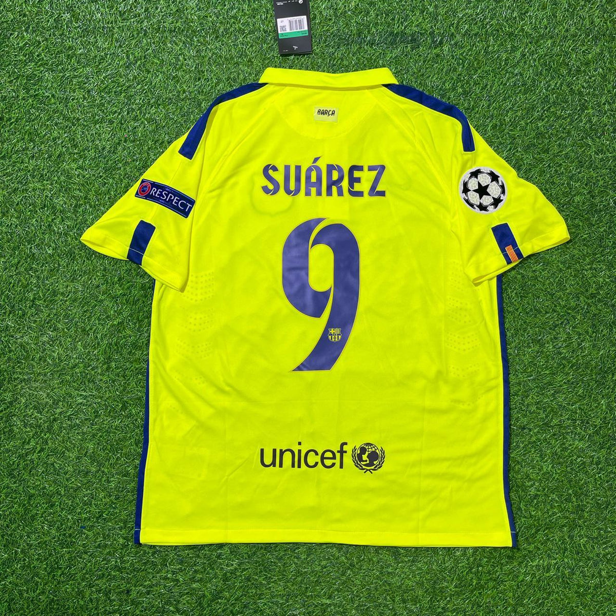 Luis Suarez Barcelona 14/15 Retro Gelbes Trikot Fußballtrikot