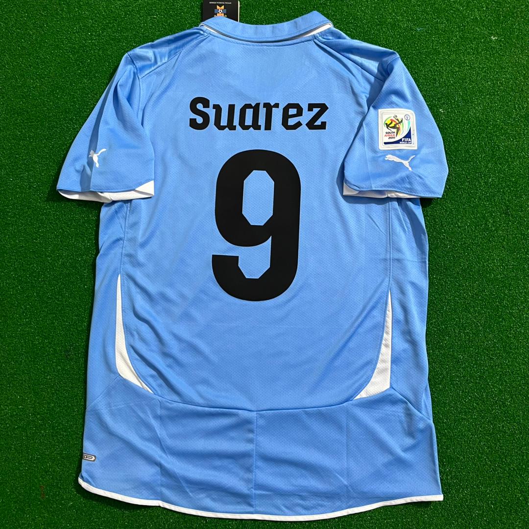 Luis Suarez Uruguay 2010 South Aftica World Cup Blue Retro Jersey Soccer Shirt