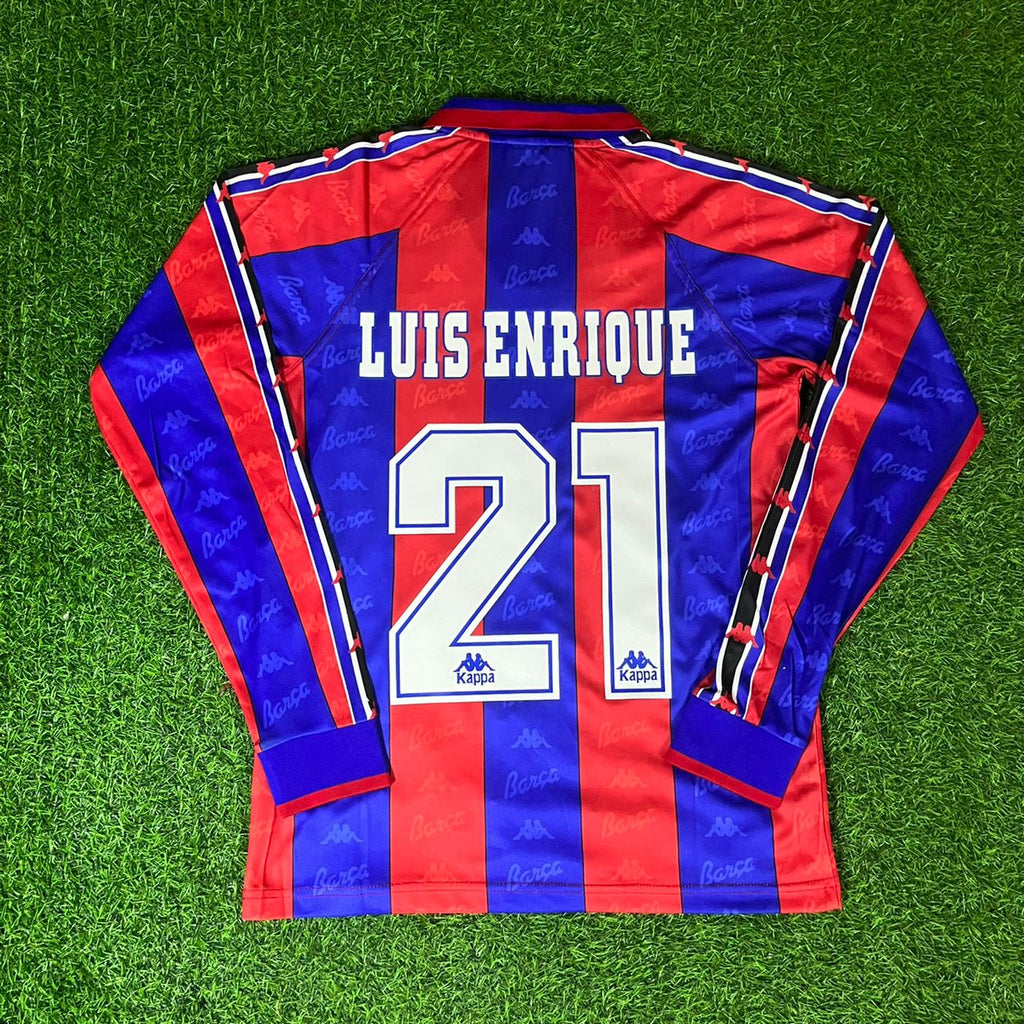Luis Enrique Barcelona 1996 1997 Retro Weinrotes Fußballtrikot