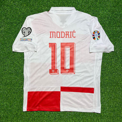 Luka Modrić #10 Kroatien EM 2024 Heim Retro Fußballtrikot