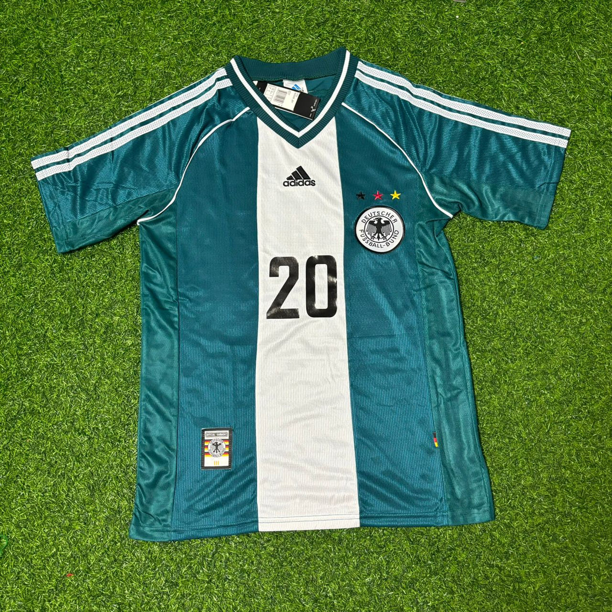Lukas Podolski Deutschland Auswärts Grünes Retro-Fußballtrikot