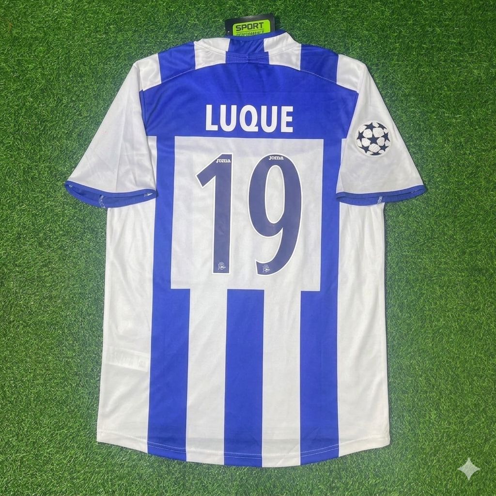 Albert Luque Deportivo La Coruña 2003 2004 Retro Trikot Fußballhemd