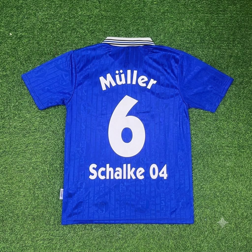 Andreas Müller Schalke 04 1996-1997 Heim Retro Fußballtrikot