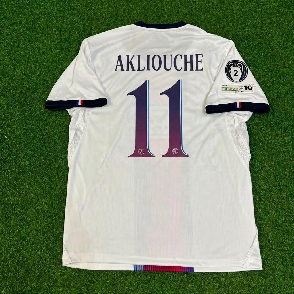 Maghnes Akliouche Weißes Trikot Fußballtrikot