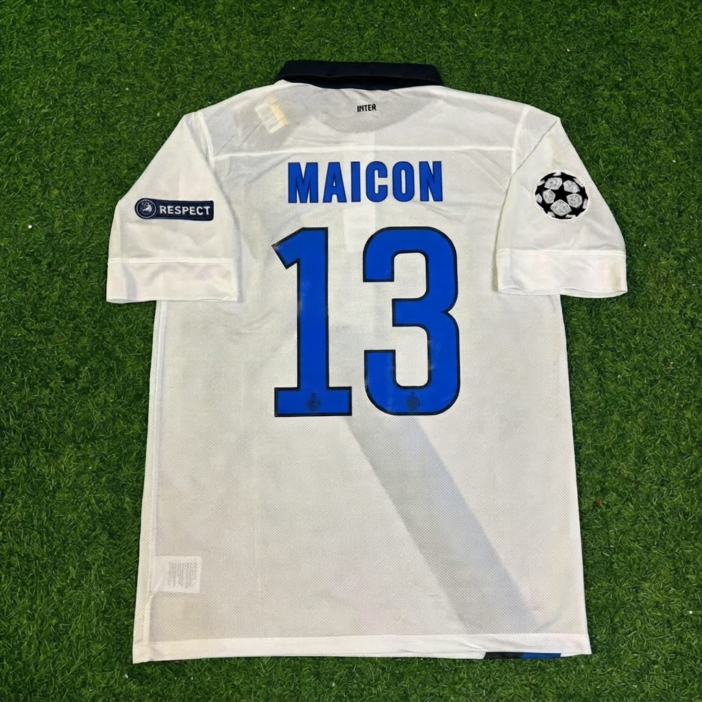 Maicon #13 Inter 2011/2012 Weißes Auswärtstrikot Fußballtrikot